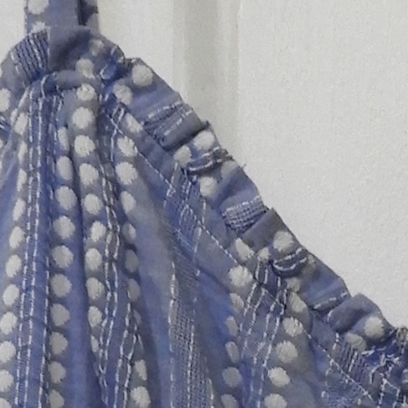 Light Denim Print Button Up Lined Sun Dress - 3x - Picture 2 of 2